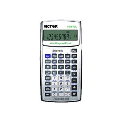 Victor Technology V30 RA V30 RA Scientific calculator 10 digits 2 exponents battery black white stylish silver