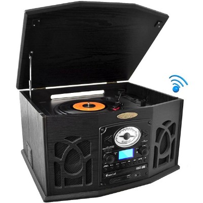 Pyle PTCDS7UBTB Bluetooth Retro Vintage Classic Style Turntable Vinyl Record Player with Vinyl-to-MP3 Recording - Black Pyle PTCDS7UBTB Bluetooth Retro Vintage Classic Style Turntable Vinyl Record Player with Vinyl-to-MP3 Recording - Black
