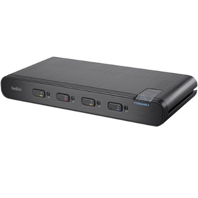 Linksys F1DN204M 3 Secure 4 port Dual display DVI D Windowing KVM with Audio and CAC PP 3.0