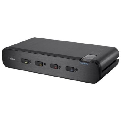 Linksys F1DN104F 3 Secure 4 port DVI I DH KVM with Audio and CAC PP 3.0