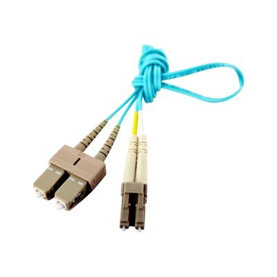 Axiom Memory LCSCB4PAS8 AX BENDnFLEX Silver Patch cable SC multi mode M to LC multi mode M 26 ft fiber optic 50 125 micron OM4 plenum