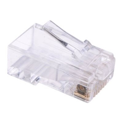 Axiom Memory C6RJ45SS100 AX Network connector RJ 45 M CAT 6 solid stranded clear pack of 100