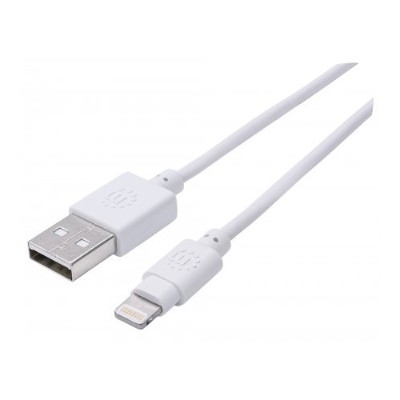 Manhattan 393744 iLynk Lightning Cable A Male 8 Pin Male 1m 3ft White