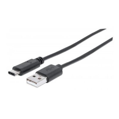 Manhattan 353298 Hi Speed USB C Cable C Male A Male 1m 3ft Black