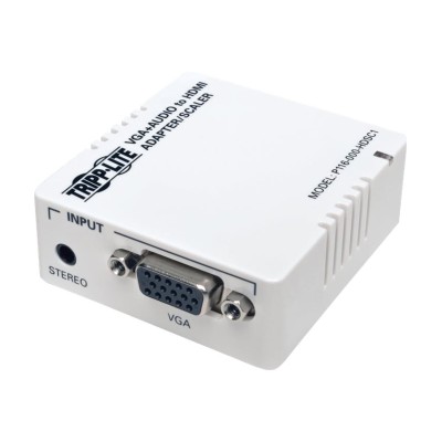 TrippLite P116 000 HDSC1 VGA to HDMI Adapter Converter for Stereo Audio Video White Video converter VGA HDMI white