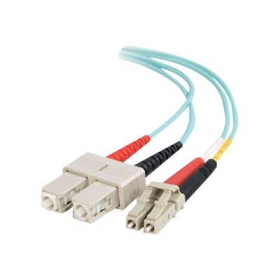 Cables To Go 01125 6m LC-SC 10Gb 50/125 OM3 Duplex Multimode PVC Fiber Optic Cable - Aqua - Network cable - SC multi-mode (M) to LC multi-mode (M) - 19.7 ft - f Cables To Go 01125 6m LC-SC 10Gb 50/125 OM3 Duplex Multimode PVC Fiber Optic Cable - Aqua - Network cable - SC multi-mode (M) to LC multi-mode (M) - 19.7 ft - f