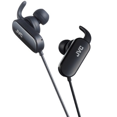 JVC HAEBT5B HA EBT5 Wireless Bluetooth Inner ear Sport Headphones with Flat fitting Design Black