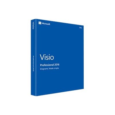 Microsoft D87 07120 Visio Professional 2016 Box pack 1 PC medialess Win English