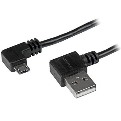 StarTech.com USB2AUB2RA1M 1m 3 ft Micro USB Cable with Right Angled Connectors M M USB A to Micro B Cable Right Angle Micro USB Cable