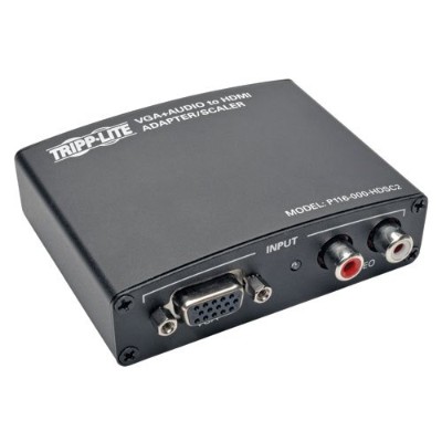 TrippLite P116 000 HDSC2 VGA to HDMI Component Adapter Converter with RCA Stereo Audio VGA to HDMI 1080p Video converter VGA black