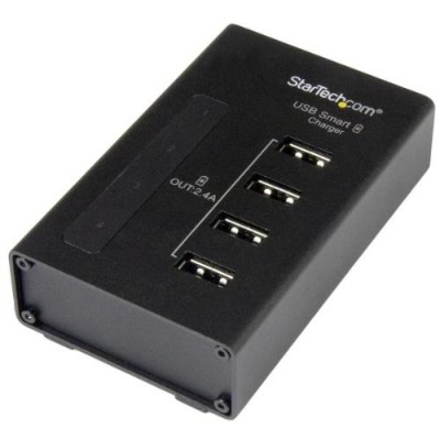 StarTech.com ST4CU424 4-Port USB Charging Station with Smart Charging - 48W/9.6A - Dedicated Desktop Multi-Device USB Charging Station StarTech.com ST4CU424 4-Port USB Charging Station with Smart Charging - 48W/9.6A - Dedicated Desktop Multi-Device USB Charging Station
