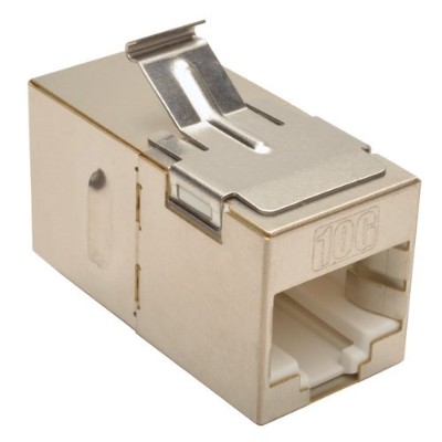 TrippLite N235-001-SH-6A Cat6a Straight-Through Modular Shielded In-Line Snap-In Coupler (RJ45 F/F) TrippLite N235-001-SH-6A Cat6a Straight-Through Modular Shielded In-Line Snap-In Coupler (RJ45 F/F)
