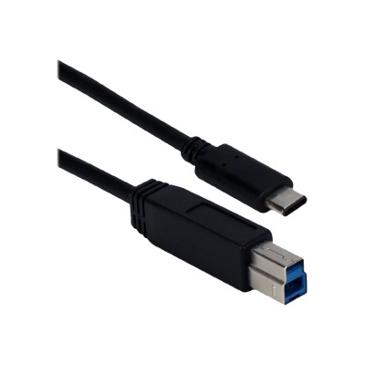 QVS CC2236 1M USB cable USB Type B M to USB Type C M USB 3.1 3.3 ft black