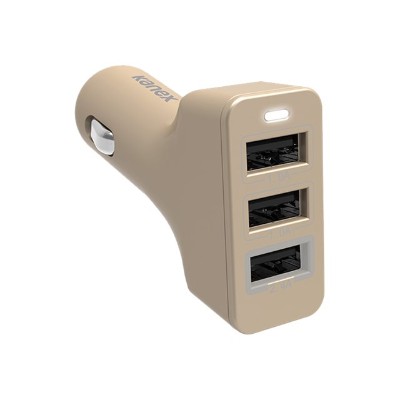 KANEX K161-1005-GD Power adapter - car - 22 Watt - 4.4 A - 3 output connectors (USB (power only)) - gold KANEX K161-1005-GD Power adapter - car - 22 Watt - 4.4 A - 3 output connectors (USB (power only)) - gold