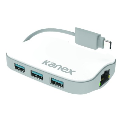 KANEX K181 3PX1E WT USB C Portable Hub 3 x SuperSpeed USB 3.0 1 x 1000Base T desktop