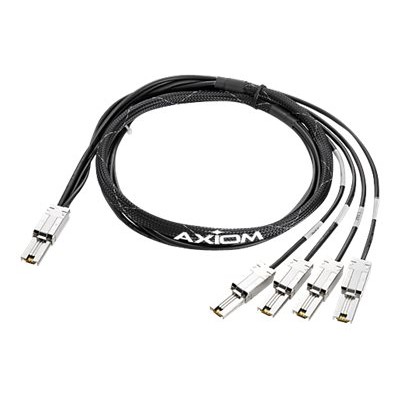 Axiom Memory AN976A AX SAS external cable 26 pin 4x Shielded Mini MultiLane SAS SFF 8088 M to 26 pin 4x Shielded Mini MultiLane SAS SFF 8088 M 13 ft