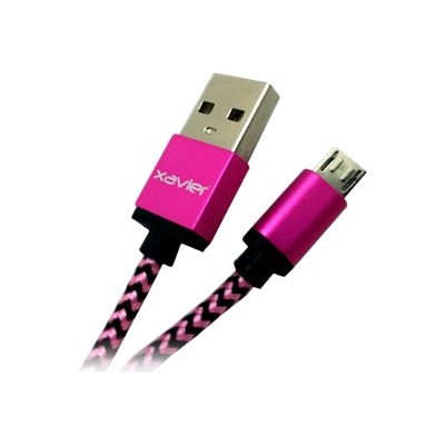 Professional Cable USB MICROPK 06 Xavier USB cable Micro USB Type B M to USB M 6 ft pink