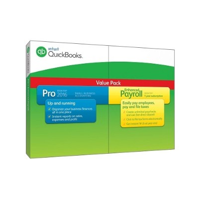 Intuit 426325 QuickBooks Pro Desktop 2016 with Enhanced Payroll 2016 for Windows