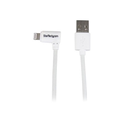StarTech.com USBLT1MWR Angled Lightning to USB Cable - 1 m (3 ft.) White StarTech.com USBLT1MWR Angled Lightning to USB Cable - 1 m (3 ft.) White