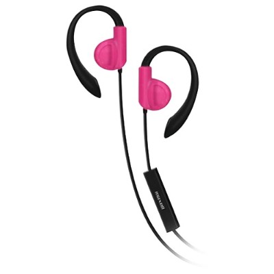Maxell 199636 Fitness Earhooks with Microphone Pink