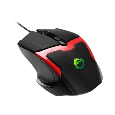 SIIG JK US0F12 S1 JK US0F12 S1 with LED Backlit Mouse optical 4 buttons wired USB black with red line