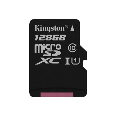 Kingston Digital SDC10G2/128GBSP 128GB microSDXC Class 10 UHS-I 45R Flash Card Single Pack w/o Adapter Kingston Digital SDC10G2/128GBSP 128GB microSDXC Class 10 UHS-I 45R Flash Card Single Pack w/o Adapter