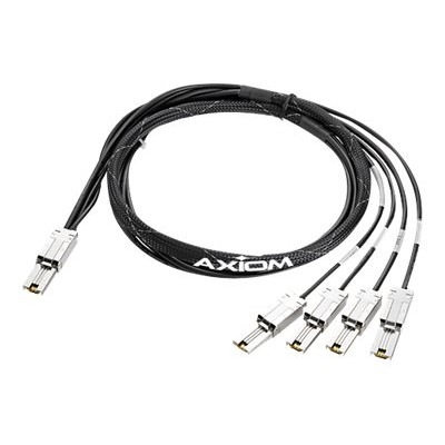 Axiom Memory K2R09A-AX SAS external cable - 4-Lane - 4x Mini SAS HD (SFF-8644) (M) to 26 pin 4x Shielded Mini MultiLane SAS (SFF-8088) (M) - 6.6 ft - for HPE Pr Axiom Memory K2R09A-AX SAS external cable - 4-Lane - 4x Mini SAS HD (SFF-8644) (M) to 26 pin 4x Shielded Mini MultiLane SAS (SFF-8088) (M) - 6.6 ft - for HPE Pr