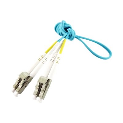 Axiom Memory QK733A AX BENDnFLEX Silver Network cable LC multi mode M to LC multi mode M 6.6 ft fiber optic 50 125 micron OM4 halogen free
