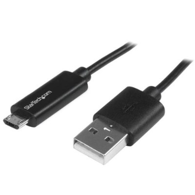 StarTech.com USBAUBL1M 1m 3 ft Micro USB Cable with LED Charging Light USB to Micro USB Cable