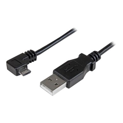 StarTech.com USBAUB2MRA 2m 6ft Micro USB Charge and Sync Cable Right Angle Micro USB M M USB to Micro USB Charging Cable 24 AWG