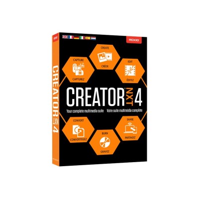 Corel RCRNXT4MLMBAM Roxio Creator NXT - v. 4 - box pack - 1 user mini-box - Win - English Spanish