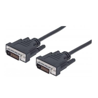 Manhattan 301244 Digital Video Cable - DVI-D Dual Link Male to DVI-D Dual Link Male Black 5m (15ft) Manhattan 301244 Digital Video Cable - DVI-D Dual Link Male to DVI-D Dual Link Male Black 5m (15ft)