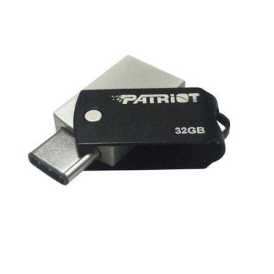 Patriot Memory PIF32GSTRCOTG 32GB Stellar-C Dual-sided USB Flash Drive - Standard USB and the new Type-C - Fast and easy file transfer - Metal Body Cap-less H Patriot Memory PIF32GSTRCOTG 32GB Stellar-C Dual-sided USB Flash Drive - Standard USB and the new Type-C - Fast and easy file transfer - Metal Body Cap-less H