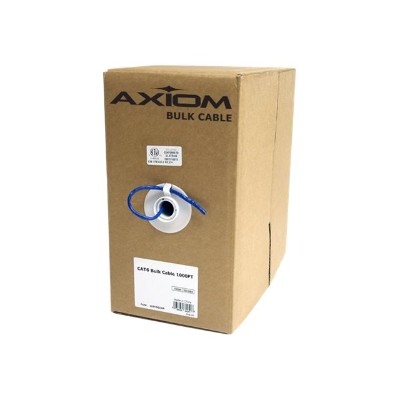 Axiom Memory C6BCS B1000P AX Bulk cable 1000 ft UTP CAT 6 plenum blue