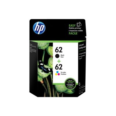 HP Inc. N9H64FN 140 62 2 pack black dye based tricolor original ink cartridge for Envy 55XX 56XX 76XX Officejet 250 252 57XX 8040