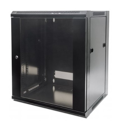 Intellinet Network Solutions 711869 19 12U 635 h x 570 w x 450 d mm Flatpack Wallmount Cabinet Black