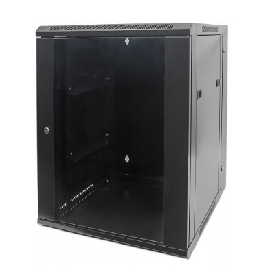 Intellinet Network Solutions 712019 19 15U Double Section Assembled Wallmount Cabinet Black
