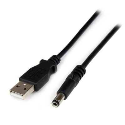 StarTech.com USB2TYPEN2M 2m USB to Type N Barrel Cable USB to 5.5mm 5V DC Power Cable USB to DC Power 2 meter