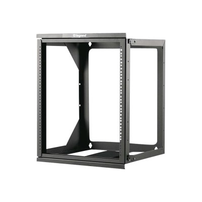 Cables To Go 14618 12U Hinged Wall Mount Open Frame Rack 18in Deep Rack wall mountable black 12U 19