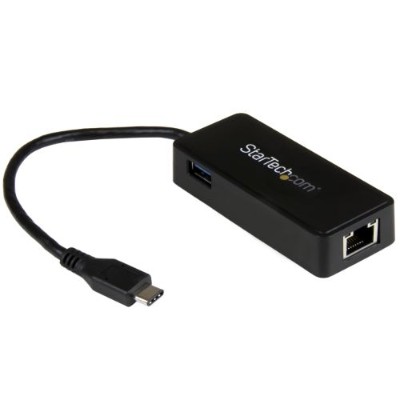 StarTech.com US1GC301AU USB C to Gigabit Network Adapter with Extra USB Port USB 3.1 Type C Gen 1 5 Gbps