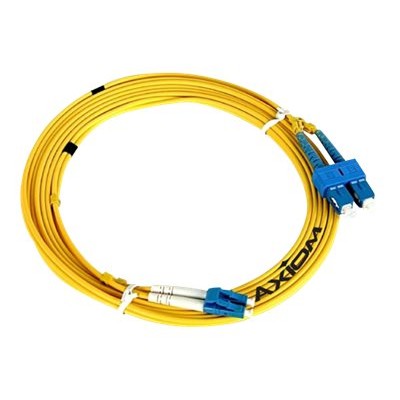 Axiom Memory LCSCSD9Y 6M AX AX Network cable SC single mode M to LC single mode M 19.7 ft fiber optic 9 125 micron OS2 riser yellow