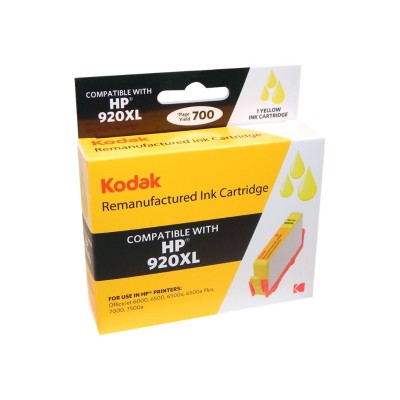 eReplacements CD974AN KD Kodak High Yield yellow remanufactured ink cartridge equivalent to HP 920XL for HP Officejet 6000 6000 E609a 6500 6500