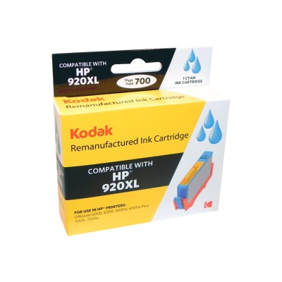 eReplacements CD972AN KD Kodak High Yield cyan remanufactured ink cartridge equivalent to HP 920XL for HP Officejet 6000 6000 E609a 6500 6500 E7