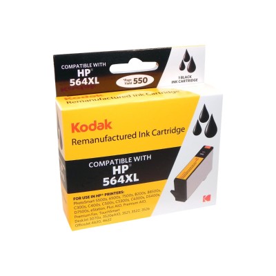 eReplacements CN684WN KD Kodak High Yield black remanufactured ink cartridge equivalent to HP 564XL for HP Deskjet 35XX Photosmart 5522 55XX B111