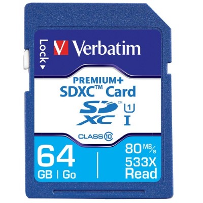 Verbatim 98728 PremiumPlus Flash memory card 64 GB UHS Class 1 Class10 533x SDXC UHS I