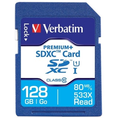 Verbatim 98729 PremiumPlus Flash memory card 128 GB UHS Class 1 Class10 533x SDXC UHS I