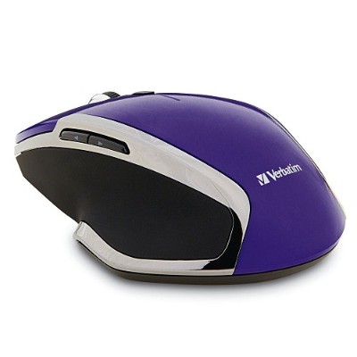 Verbatim 99017 Deluxe Mouse 6 buttons wireless 2.4 GHz USB wireless receiver purple