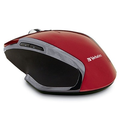 Verbatim 99018 Deluxe Mouse 6 buttons wireless 2.4 GHz USB wireless receiver red
