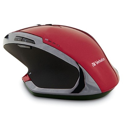 Verbatim 99021 Deluxe Mouse 8 buttons wireless 2.4 GHz USB wireless receiver red