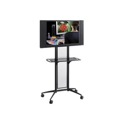 Safco Products Company 8926BL Impromptu Flat Panel TV Cart Cart for LCD AV System plastic steel black screen size up to 42